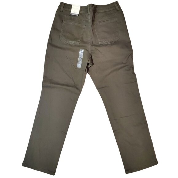 Style & Co Womens High Rise Tummy Control Straight Leg Pants Size 12S Deep Moss - Picture 3 of 15